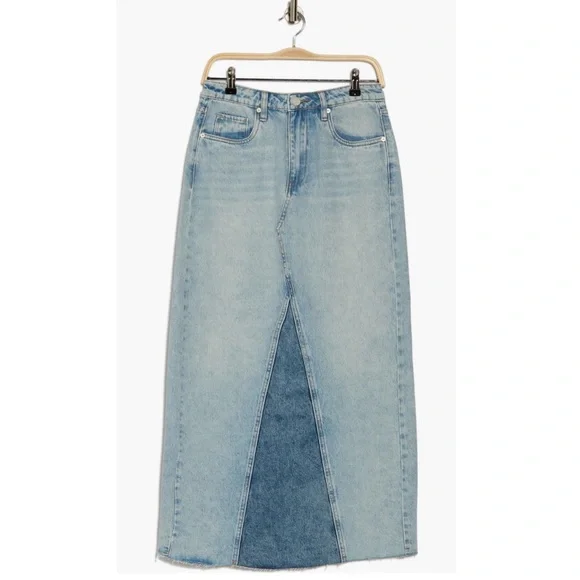 BLANKNYC Patchwork Denim Midi Skirt